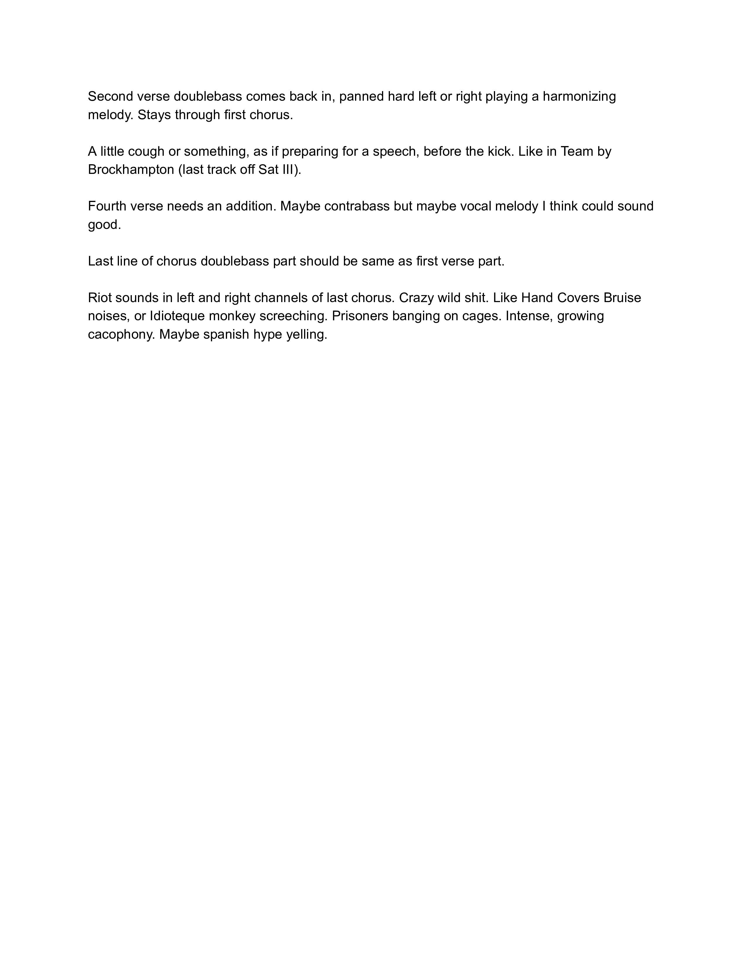 Tryhard Lyrics Sheet 2